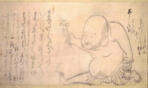 白隠禅師の描いた「布袋すたすた坊主」の絵